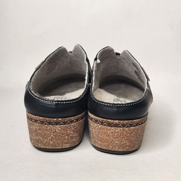 Pikolinos Granada Leather Clogs Slip On Black Size 40 US 9.5 Made In Spain - Picture 7 of 15